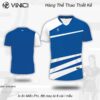 Áo Cầu Lông Thiết Kế Nam VNC0813-14 Xanh Trắng Năng Động