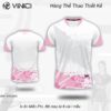 Áo Cầu Lông Thiết Kế Trắng Hồng Pastel VNC0822 – Phá Cách Và Trẻ Trung