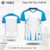 Áo Cầu Lông Thiết Kế VNC0825-14 Màu Trắng Năng Động