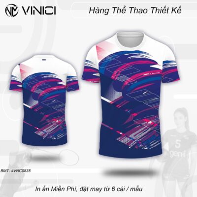 Áo Cầu Lông Thiết Kế Thiết Kế Nam Navy VNC0838-13
