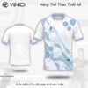 Áo Cầu Lông Thiết Kế Nữ VNC0840-13 Trắng Phối Xanh Da Trời
