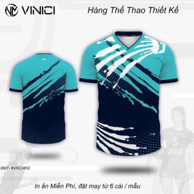 Áo Cầu Lông Thiết Kế Nam VNC0852-13 Màu Xanh Ngọc Navy – Phong Cách Năng Động, Cá Tính