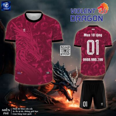 ao-bong-da-khong-logo-dragon-do-dam-dep-la