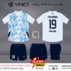 Áo Bóng Đá Thiết Kế BD08014 Trắng Xanh – Cá Tính & Hiện Đại
