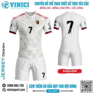 Bộ đồ đá banh trắng thiết kế Euro 2020 – Tinh tế & hiện đại