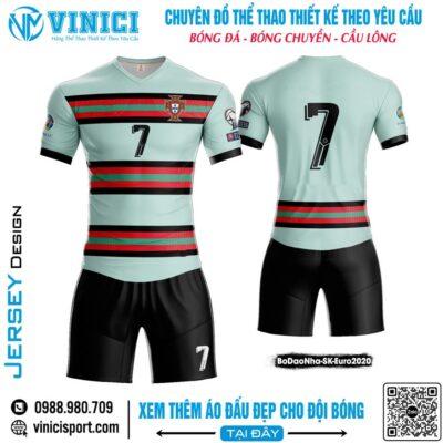 Áo đấu BoDaoNha-SK-Euro2020 xanh bạc hà – Thiết kế thể thao nổi bật