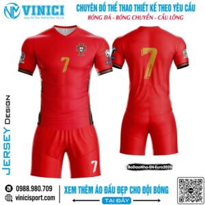 Áo Đấu Thiết Kế Màu Đỏ – Số 7 Vàng Nổi Bật | Vinici Sport