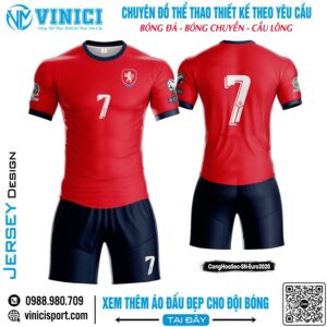Áo đấu bóng đá đỏ tươi - CongHoaSec-SN-Euro2020