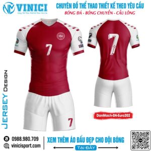 Áo Đấu Thể Thao DanMach-SN-Euro202 Màu Đỏ Đô