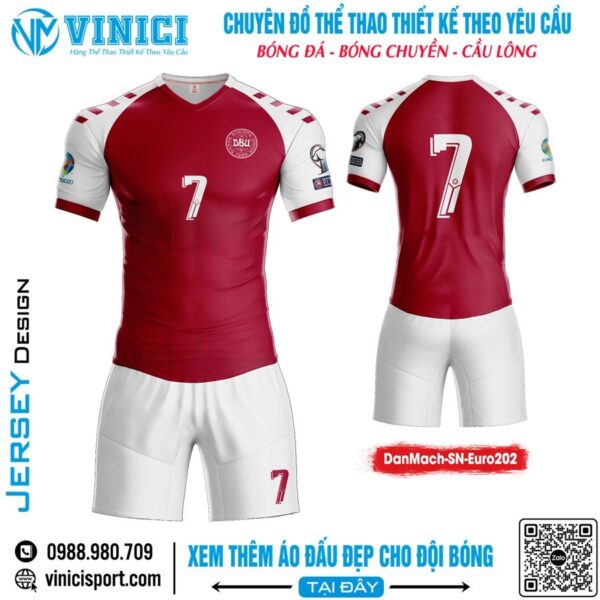 Áo Đấu Thể Thao DanMach-SN-Euro202 Màu Đỏ Đô