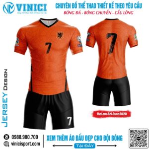 Áo đấu thể thao thiết kế theo yêu cầu - Cam Hà Lan năng động