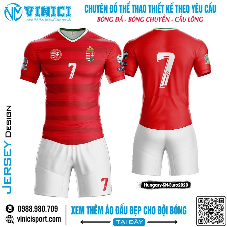 Áo đấu Hungary Euro 2020 màu đỏ tươi