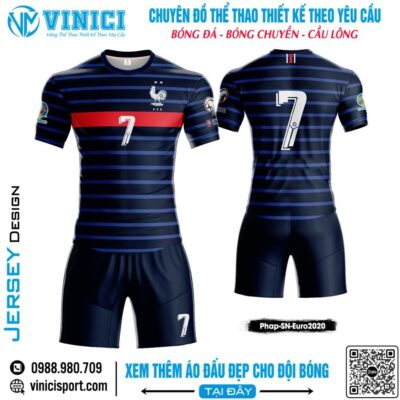 Áo Đội Tuyển Pháp Xanh Navy – Euro 2020 Phiên Bản Giới Hạn