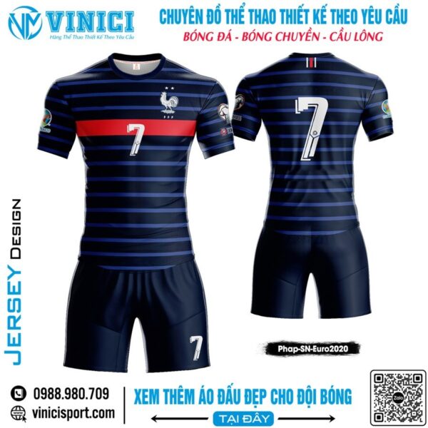 Áo Đội Tuyển Pháp Xanh Navy – Euro 2020 Phiên Bản Giới Hạn