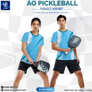 Áo Thể Thao Pickleball Xanh Dương Nhạt Vinici Sport