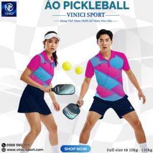 Áo Pickleball Unisex Vinici Sport - Màu Hồng Fuchsia Năng Động