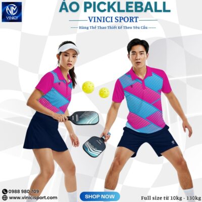 Áo Pickleball Unisex Vinici Sport – Màu Hồng Fuchsia Năng Động