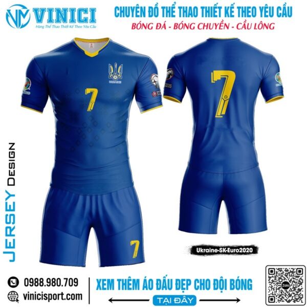 Áo đấu Ukraine SK Euro 2020 - Xanh Dương Hoàng Gia & Vàng Chanh