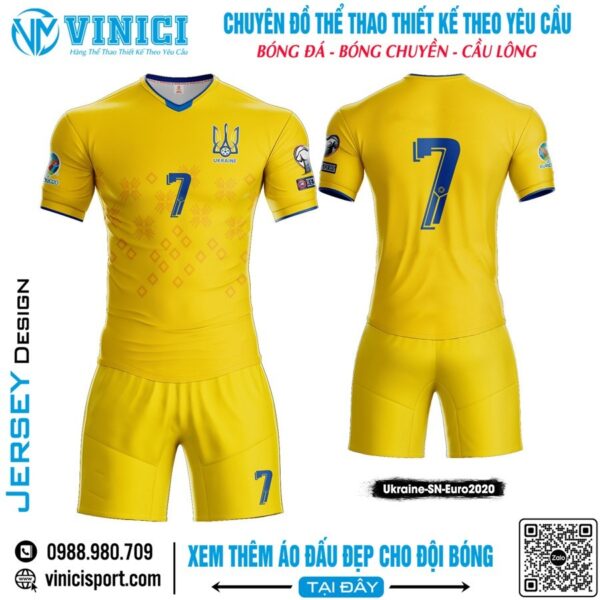 Áo đấu đội tuyển Ukraine Euro 2020 – Vàng chanh năng động