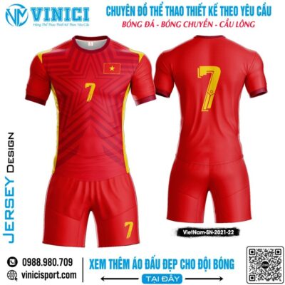 Áo đấu đội tuyển Việt Nam SN 2021-22 – Đỏ tươi bản giới hạn