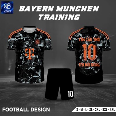 Áo Đấu Bayern Munich Training Đen Cam – Cá Tính & Năng Động