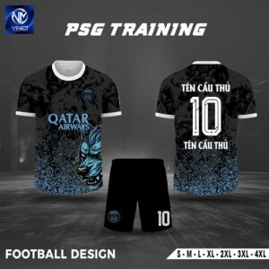 Áo Bóng Đá PSG Training Phiên Bản Màu Đen Cá Tính
