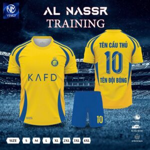 Bộ quần áo tập luyện Al Nassr vàng xanh - Năng động và đậm chất thể thao