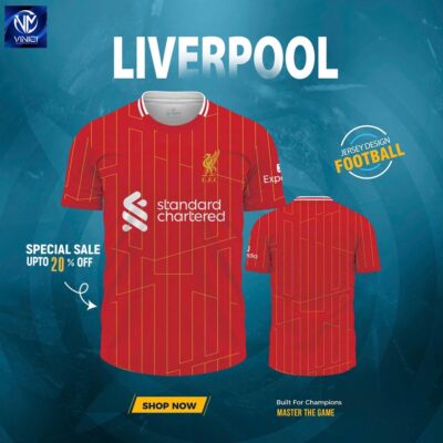 Áo Đấu Liverpool Màu Đỏ Truyền Thống – Thiết Kế Sang Trọng & Chuyên Nghiệp