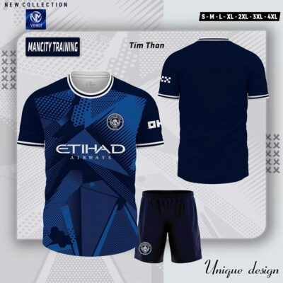 Áo tập luyện Manchester City tím than – Mạnh mẽ & sang trọng