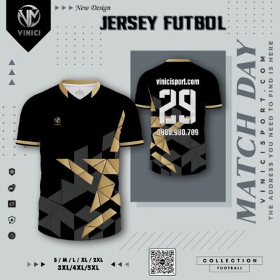 Jersey Star Màu Đen – Áo Bóng Đá Thiết Kế Đẳng Cấp Cho Đội Nhóm