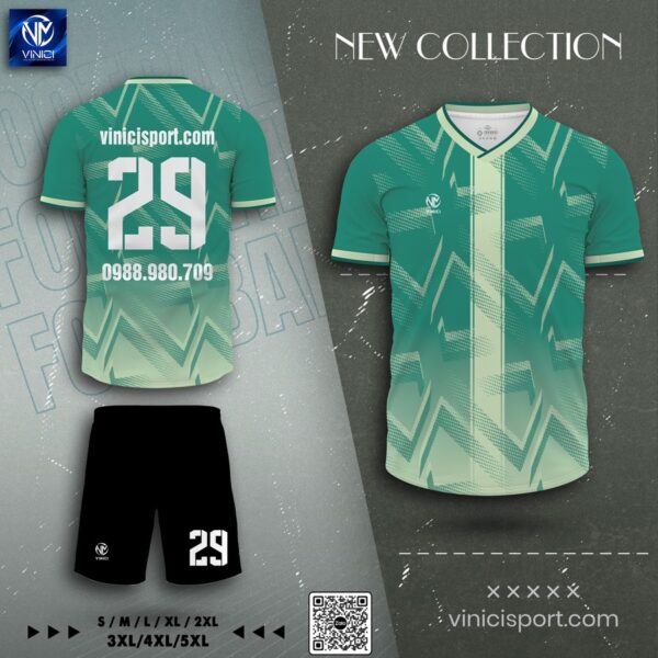Áo Bóng Đá Vinci Jersey Xanh Ngọc – Nét Đột Phá Màu Sắc Cho Sân Cỏ
