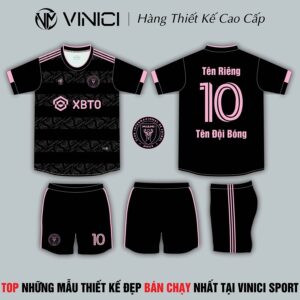 Áo Bóng Đá CLB Miami Phiên Bản Đen Hồng Pastel Cá Tính & Thời Thượng