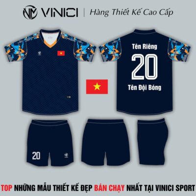 Bộ Quần Áo Thể Thao Thiết Kế Màu Xanh Navy – Vinici Cao Cấp