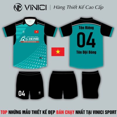 Áo Đấu Thể Thao VINICI Xanh Ngọc - Thiết Kế Cá Tính, Mạnh Mẽ