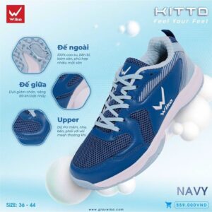 Giày thể thao Wika Kitto Navy - Sang trọng và tiện dụng cho mọi chuyển động
