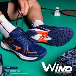 Giày Cầu Lông Nam Xanh Navy - Năng Động và Chuyên Nghiệp