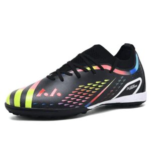 Giày Bóng Đá Sân Cỏ Nhân Tạo Lefus Z001 TF - Màu Đen Neon Hologram