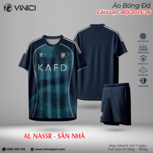 Áo Bóng Đá Al Nassr Sân Nhà 2025-2026 Xanh Navy - VINICI