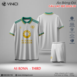 Áo Bóng Đá AS Roma Third 2025-26 Màu Xám Bạc