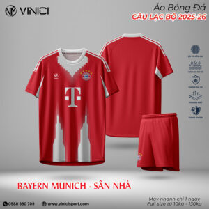 Áo Đấu Bayern Munich Sân Nhà 2025-26 Đỏ Truyền Thống