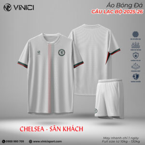 Áo Đấu Chelsea Sân Khách 2025-26 Trắng Xám Năng Động