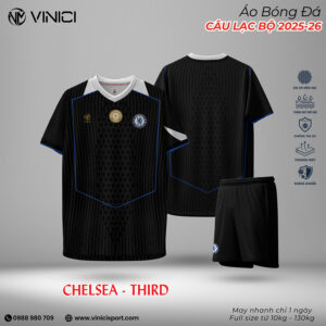 Áo Bóng Đá Chelsea 2025-26 Third Kit Màu Đen