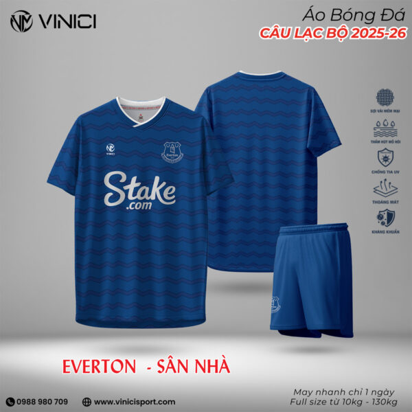 Áo bóng đá Everton sân nhà 2025-26 – Xanh dương truyền thống