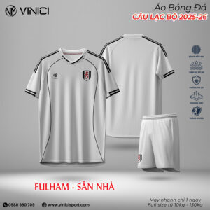 Áo Bóng Đá Fulham Sân Nhà 2025-26 Trắng Đen Chính Hãng