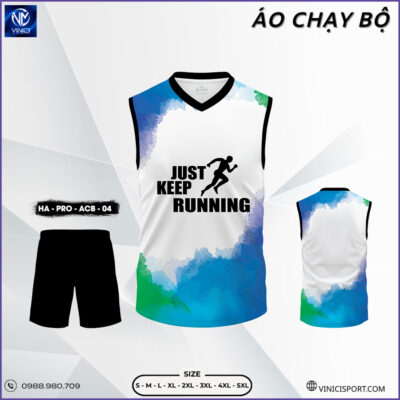 Áo Chạy Bộ Trắng JUST KEEP RUNNING - Năng Động & Thoáng Mát