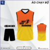 Áo Chạy Bộ Nam Sát Nách Ombre Cam Vàng – Just Keep Running