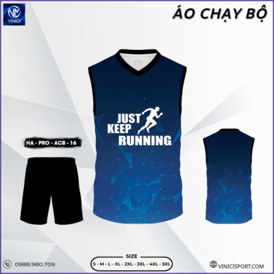 Áo chạy bộ nam HA-PRO ACB-16 xanh navy thể thao cao cấp