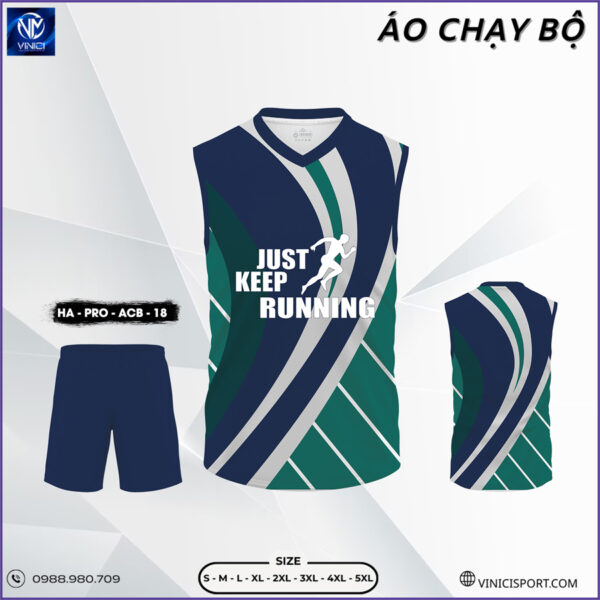 Áo chạy bộ nam HA-PRO-ACB-18 xanh navy – Năng động & bền bỉ