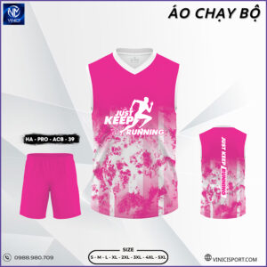 Áo Chạy Bộ Nữ HA - PRO - ACB - 39 Màu Hồng Đậm Cá Tính