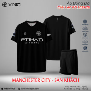 Áo bóng đá Manchester City sân khách màu đen – Mùa giải 2025/2026